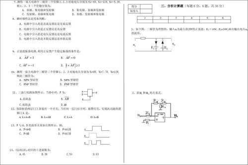 电子专业试卷（电子专业高考试卷）-第1张图片-四川自考报名网